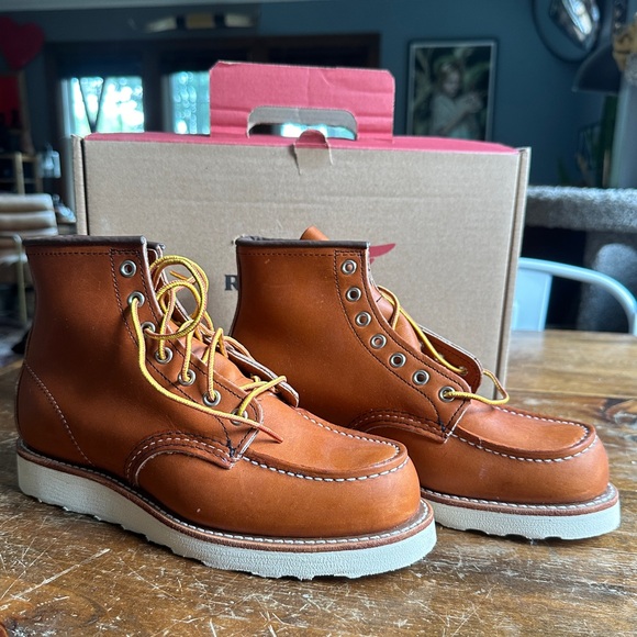 Classic Moc Toe 6” Red Wing Boots MENS size 7 WOMENS size 8.5 - Picture 2 of 6